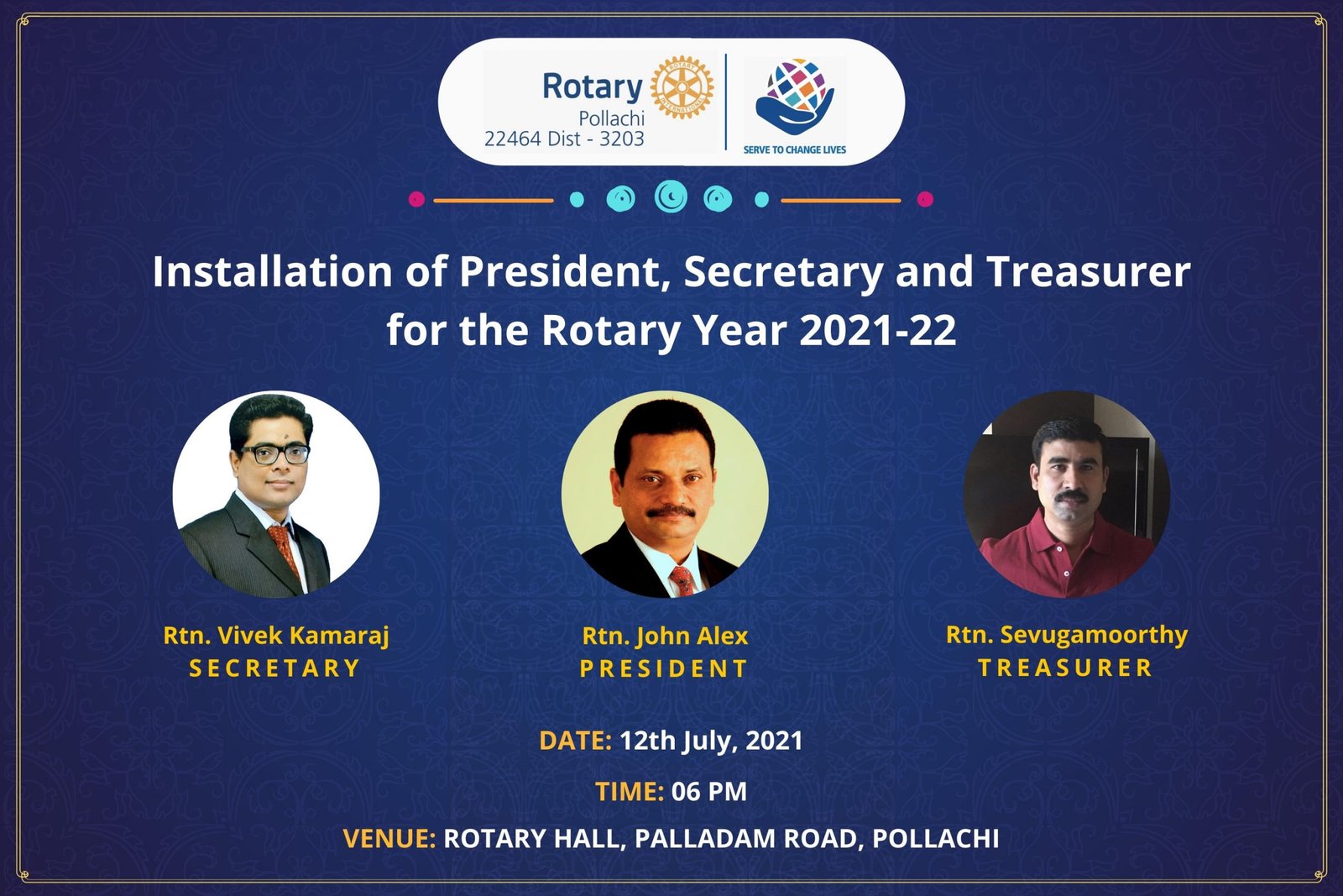 Rotary Pollachi - Installation Event - 2020-2021 - For Website